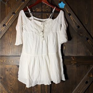 American Eagle Cream Boho Dress 🤍